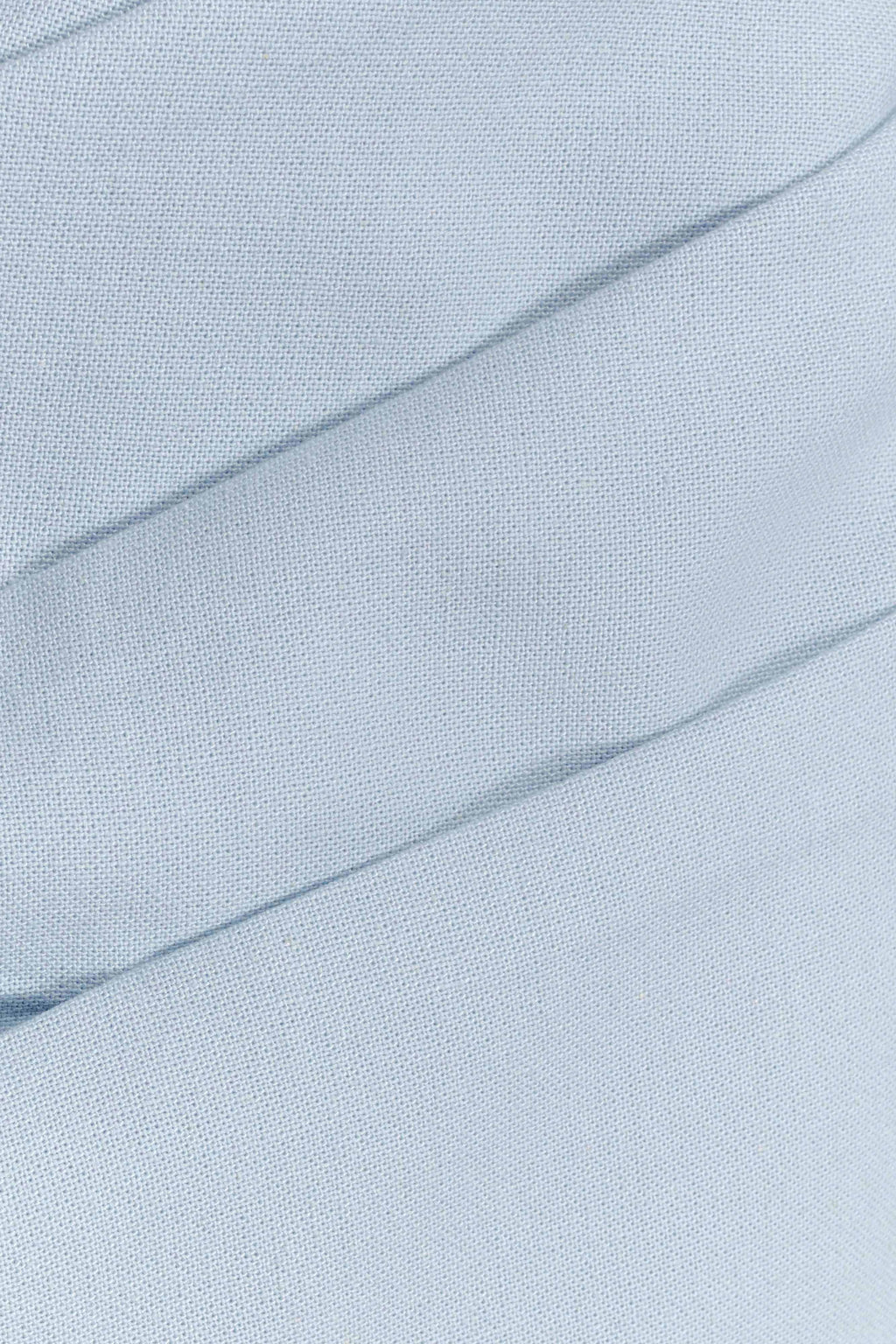 Helena One Shoulder Linen Mini Dress - Powder Blue