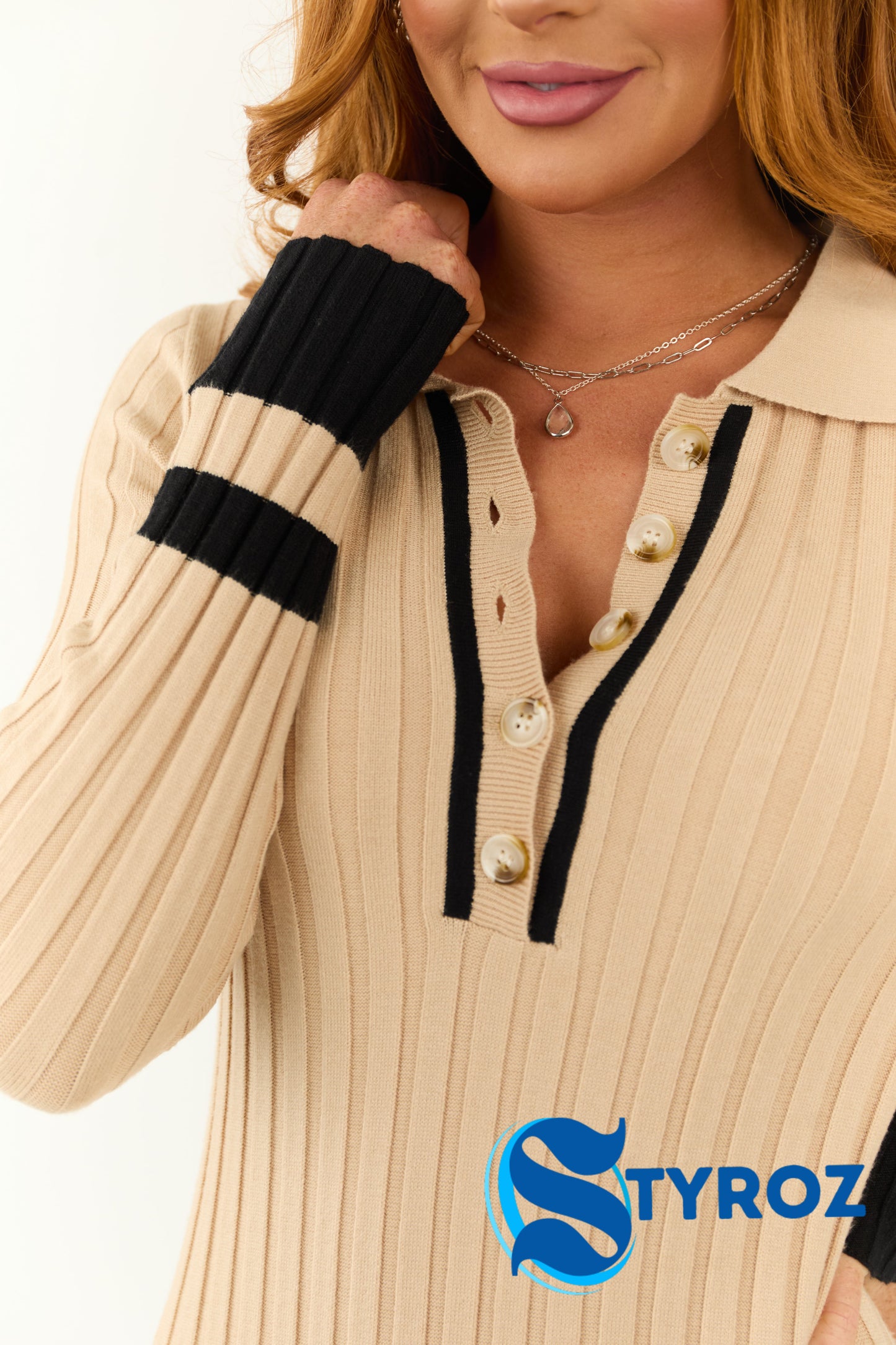 Beige Colorblock Stripe Maxi Sweater Dress