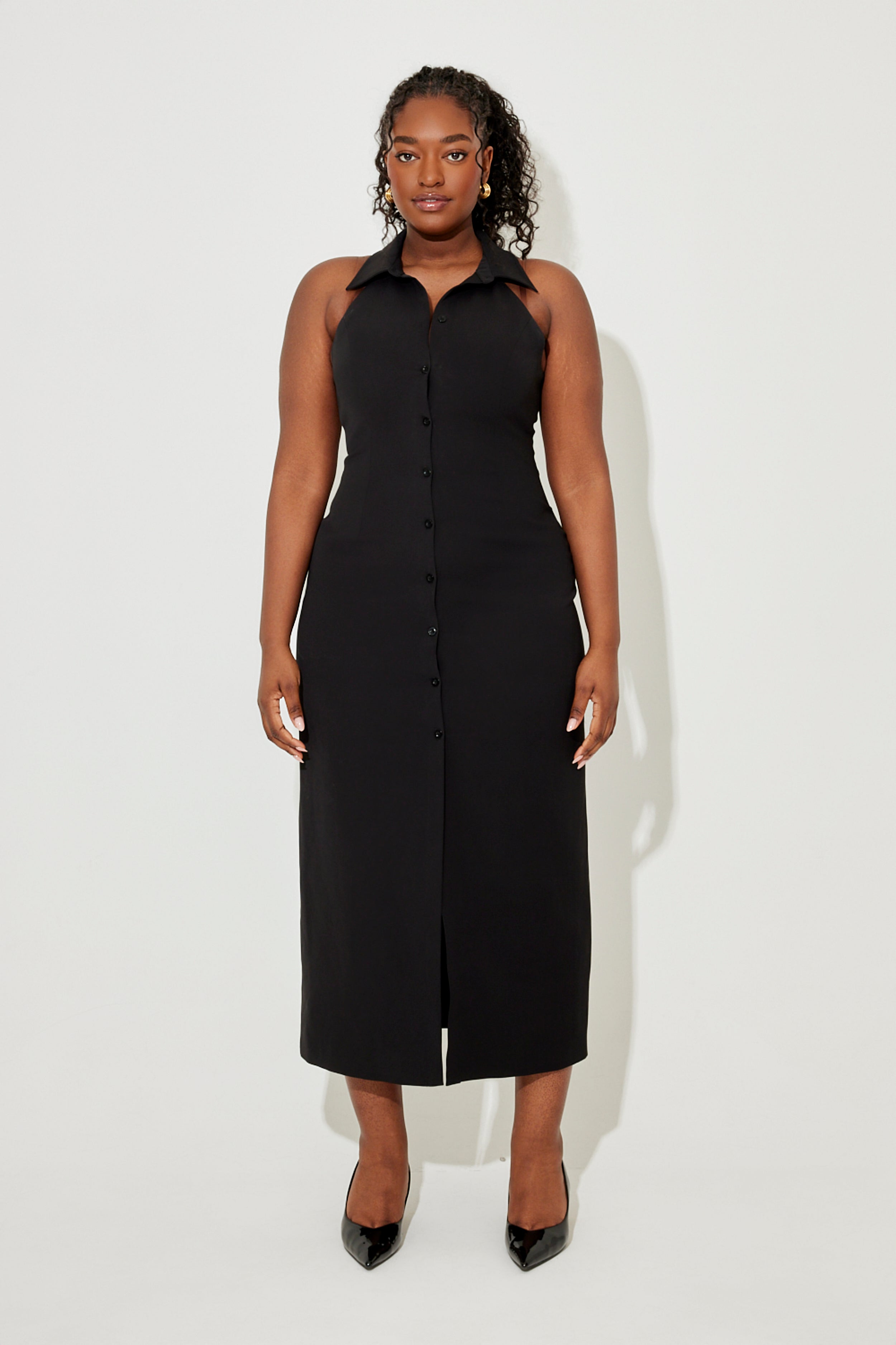 Collar Maxi Dress