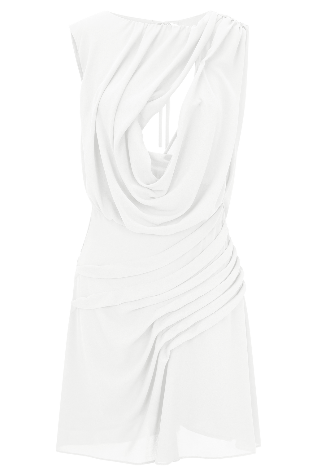 Oria Chiffon Mini Dress - White